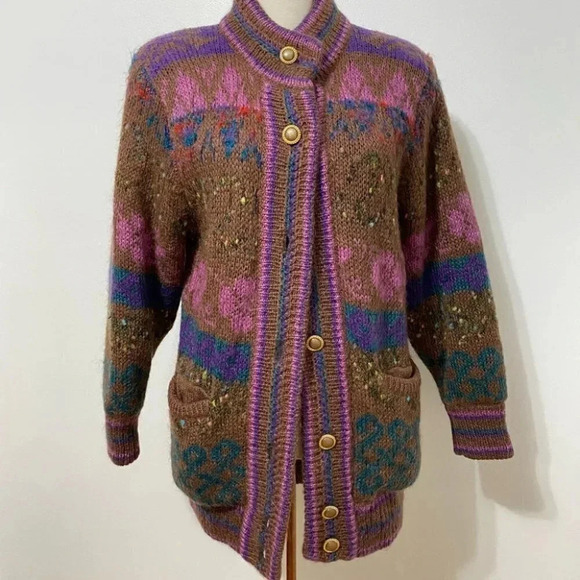 Vintage - Made in Japan Abstract Wool Blend Shacket - Picture 3 of 12